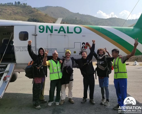 Happy Client Landing At Ramechhap Airport