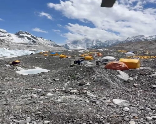 Helicopter Landing View Everest Base Camp
